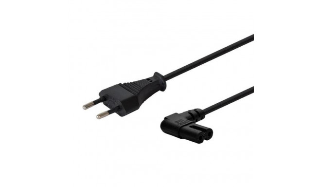 Savio CL-144 Power cable Black 3 m angled 2-pin IEC Type E (3.4 mm, 3.1 mm)