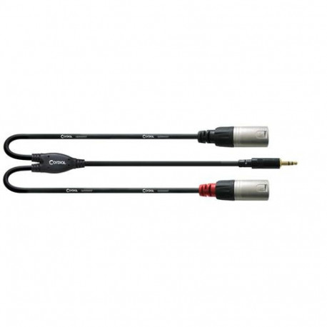 Cordial CFY 3 WMM-LONG audio cable 3 m 3.5mm 2 x XLR (3-pin) Black, Silver