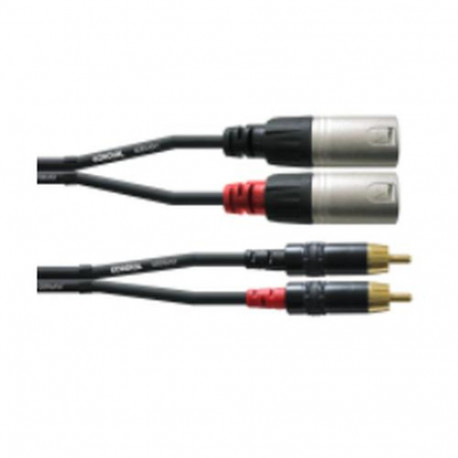 Cordial CFU 1.5 MC audio cable 1.5 m 2 x RCA 2 x XLR (3-pin) Black