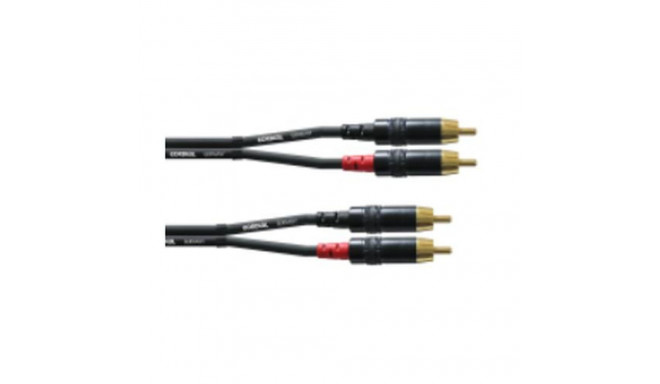 Cordial CFU 1.5 CC audio cable 1.5 m 2 x RCA Black