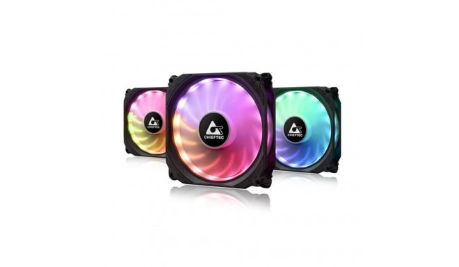 Chieftec CF-3012-RGB computer cooling system Computer case Fan 12 cm Black