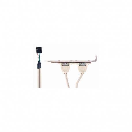 Gembird Dual USB Receptacles on bracket
