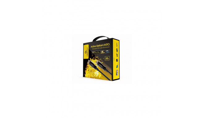 Gembird CCBP-HDMI-AOC-20M-02 HDMI cable HDMI Type A (Standard) Black