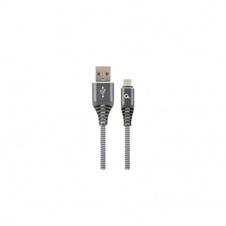 Cablexpert CC-USB2B-AMMBM-2M-WB2 USB cable USB 2.0 USB A Micro-USB B Grey, White