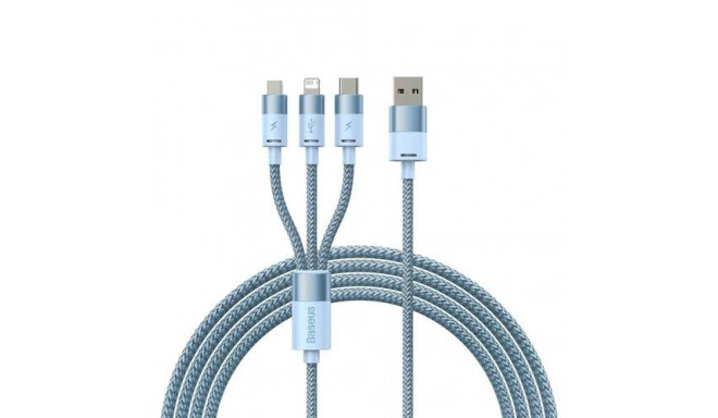 Baseus CAXS000017 USB cable 1.2 m USB A USB C/Micro USB-A/Lightning Blue