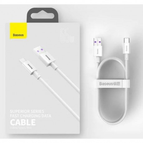 Baseus CATYS-02 USB cable 1 m USB C USB A White