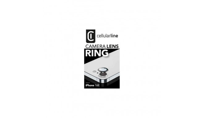 Cellularline Camera Lens Ring - iPhone 16e Tempered glass for camera protection
