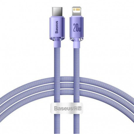 Baseus Crystal Shine mobile phone cable Purple 1.2 m USB C Lightning