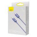 Baseus Crystal Shine mobile phone cable Purple 1.2 m USB C Lightning