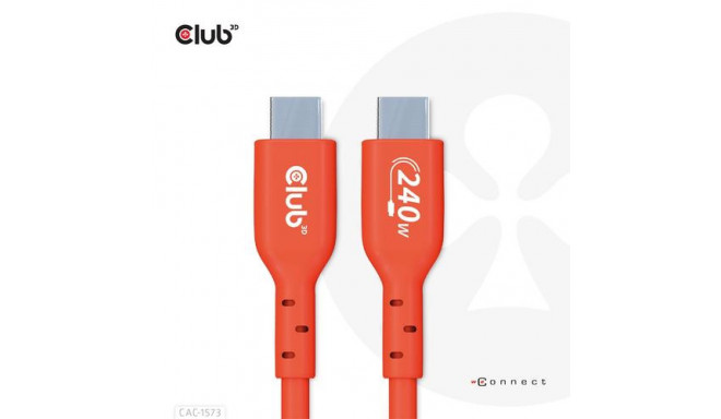 CLUB3D USB2 Type-C Bi-Directional Cable, Data 480Mb,PD 240W(48V/5A) EPR M/M 2m