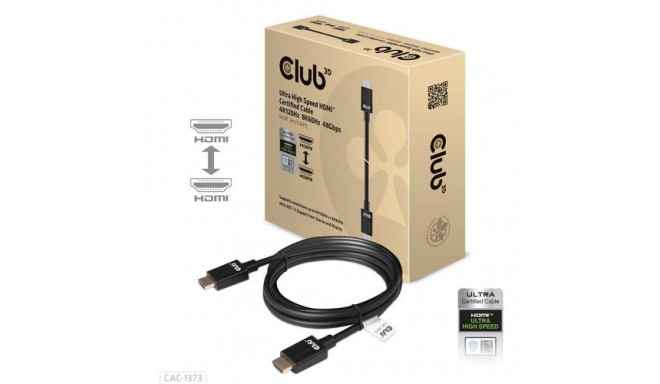 CLUB3D Ultra High Speed HDMI 4K120Hz, 8K60Hz Cable 48Gbps M/M 3 m/ 9.84ft