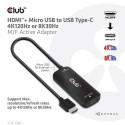 CLUB3D HDMI + Micro USB to USB Type-C 4K120Hz or 8K30Hz M/F Active Adapter