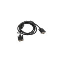 Lanberg CA-DVID-10CC-0018-BK DVI cable 1.8 m DVI-D Black