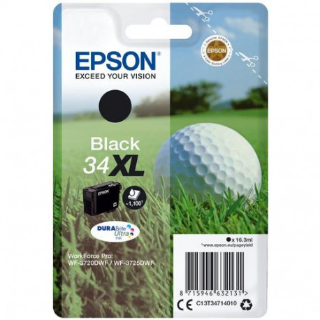 Epson Golf ball 34XL DURABrite Ultra Single Black Ink