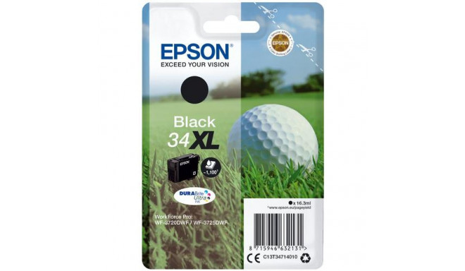 Epson Golf ball Singlepack Black 34XL DURABrite Ultra Ink