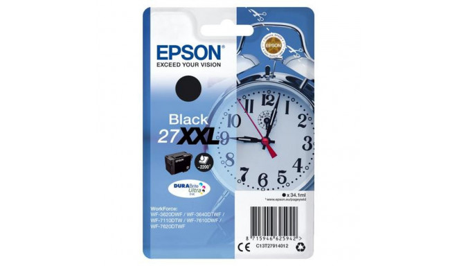 Epson Alarm clock Singlepack Black 27XXL DURABrite Ultra Ink