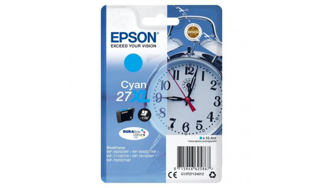 Epson Alarm clock Singlepack Cyan 27XL DURABrite Ultra Ink