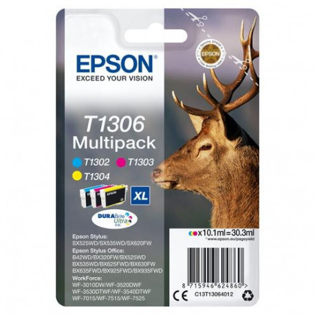 Epson Stag T1306 DURABrite Ultra Multipack 3-colours Ink