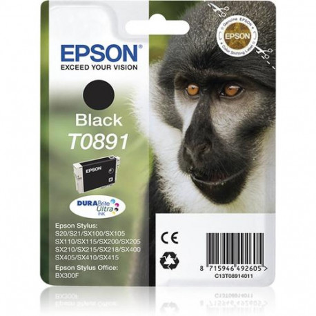 Epson Monkey T0891 DURABrite Ultra Single Black Ink