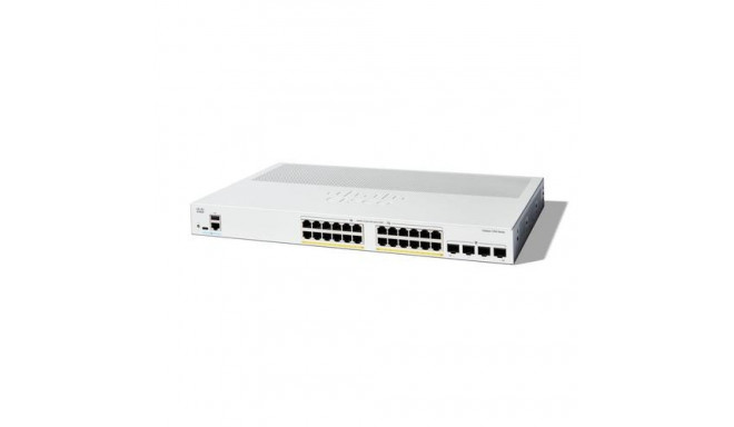 Cisco Catalyst 1200-24P-4G Smart Switch, 24 Port GE, PoE, 4x1GE SFP, Limited Lifetime Protection (C1