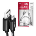 Axagon BUMM-AM20AB USB cable USB 2.0 2 m Micro-USB B USB A Black