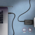 Axagon Data and charging USB 2.0 cable 1.5 m long. PD 60W, 3A. Black braided. USB cable USB C