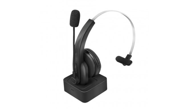 LogiLink BT0059 headphones/headset Wireless Head-band Office/Call center Bluetooth Charging stand Bl