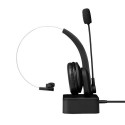 LogiLink BT0059 headphones/headset Wireless Head-band Office/Call center Bluetooth Charging stand Bl