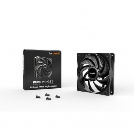 be quiet! Pure Wings 3 120mm PWM high-speed Computer case Fan 12 cm Black 1 pc(s)