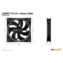 be quiet! Light Wings 140mm ARGB PWM Fan Black