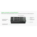 APC Back-UPS, 500VA/300W Floor/Wall Mount, 230V, 8x CEE 7/3 Schuko outlets, USB Type A Port, User Re