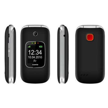 Aligator V650 6.1 cm (2.4") 95 g Black, Silver Senior phone
