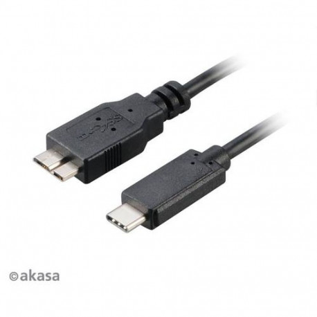 Akasa C/micro-B, 1m USB cable USB 3.2 Gen 2 (3.1 Gen 2) USB C Micro-USB B Black