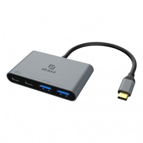 Akasa AK-CBCA31-18BK interface hub USB 3.2 Gen 1 (3.1 Gen 1) Type-C 10000 Mbit/s Aluminium