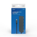 Savio Hub USB-C - 4 x USB-A AK-54 USB 3.2 Gen 1 (3.1 Gen 1) Type-A 1000 Mbit/s Black