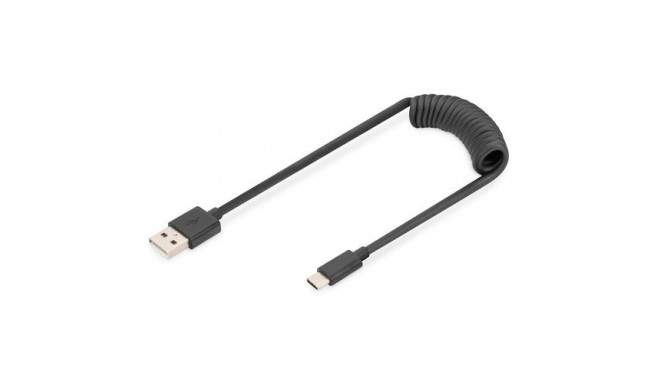 Digitus USB 2.0 - USB A to USB C Spiral Cable