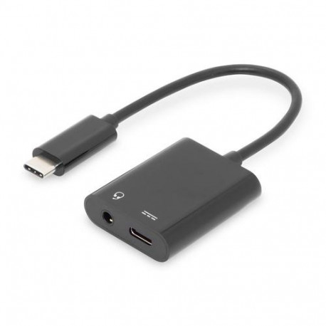 Digitus USB-C adapter / converter, USB-C to USB-C + 3.5mm jack