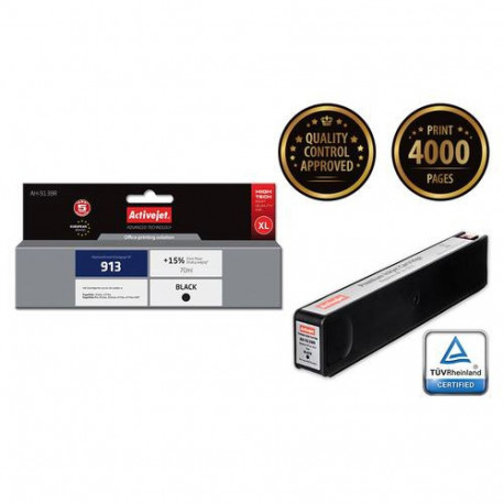 Activejet AH-913BR ink (replacement for HP 913 L0R095AE; Premium; 70 ml; black)