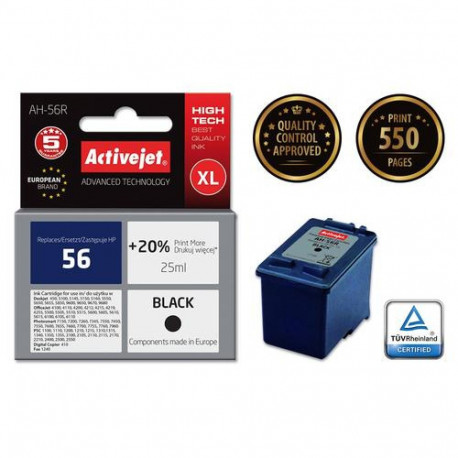 Activejet AH-56R ink (replacement for HP 56 C6656A; Premium; 25 ml; black)