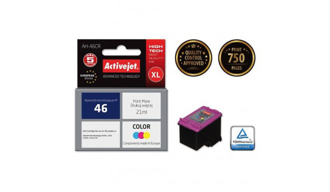 Activejet AH-46CR ink (replacement for HP 46 CZ638AA; Premium; 21 ml; color)