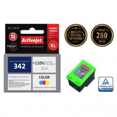 Activejet AH-342R ink for HP printer, HP 342 C9361EE replacement; Premium; 21 ml; color
