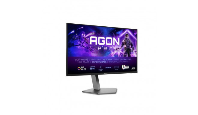 AOC AGON PRO AG326UD computer monitor 80 cm (31.5&quot;) 3840 x 2160 pixels 4K Ultra HD QD-OLED 