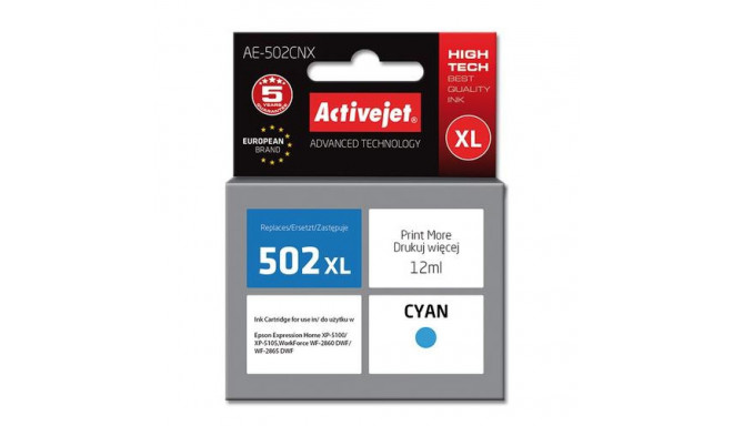 Activejet AE-502CNX ink (replacement for Epson 502XL W24010; Supreme; 12 ml; cyan)