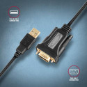 Axagon ADS-1PQN USB-A 2.0 - serial RS-232 DB9-M FTDI adapter cable 1.5m - Adapter - Digital/Daten se