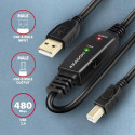 Axagon ADR-215B USB 2.0 A-M -&gt; B-M active connecting/repeater cable 15m - Kabel - Digital/Dat