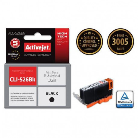 Activejet ACC-526BN ink (replacement for Canon CLI-526Bk; Supreme; 10 ml; black)