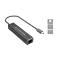 Conceptronic ABBY13B Gigabit Ethernet USB 3.2 Gen 1 Adapter with USB Hub, GbE, USB-A x 2, USB-C x 2