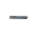 DUDAO Alu 6-in-1 USB3.0 Fast Hub multi-functional Wired USB 3.2 Gen 1 (3.1 Gen 1) Type-C Grey