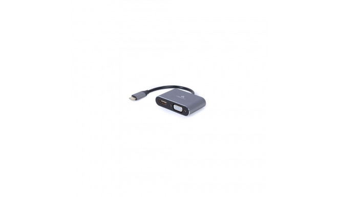 Cablexpert A-USB3C-HDMIVGA-01 USB graphics adapter Grey