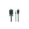 Gembird A-HDMI-VGA-03-10 video cable adapter 3 m HDMI + 3.5mm VGA (D-Sub) Black